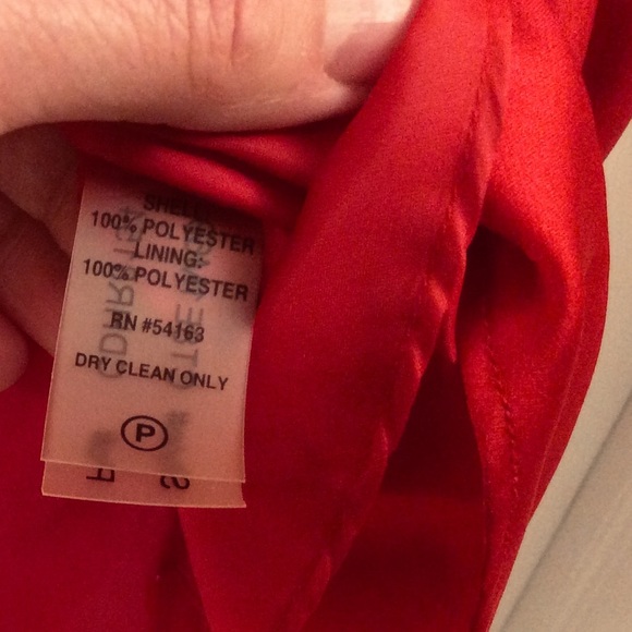 NWT CALVIN KLEIN Red Silky Dress - Picture 5 of 8